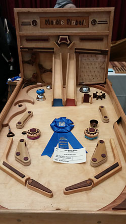 wooden pinball game